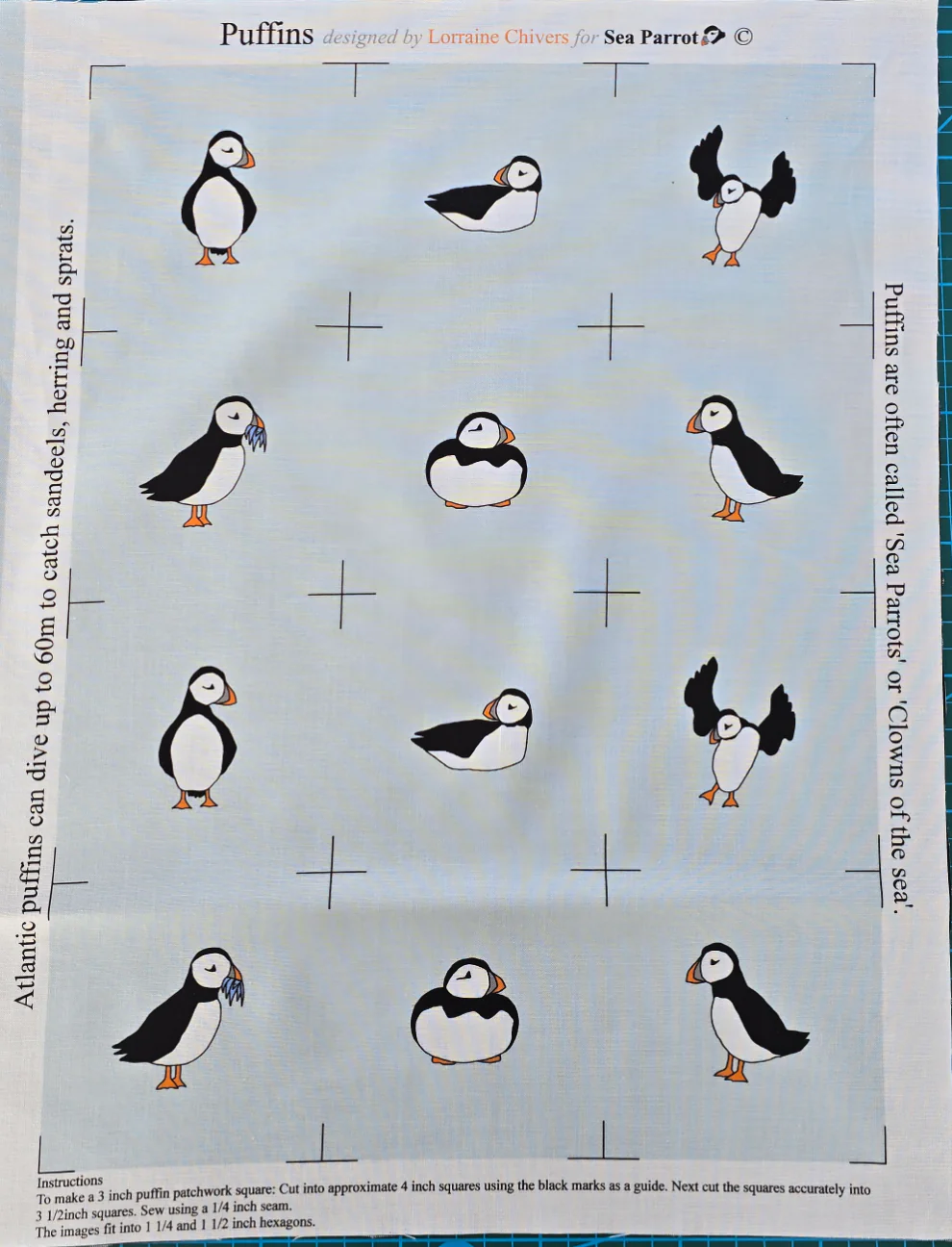 Sea Parrot Designs Puffin Panel